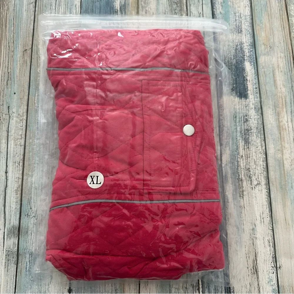 Warm Winter Coat DOG Coat SIZE XL Windproof Fleece Jacket Reflective RED New